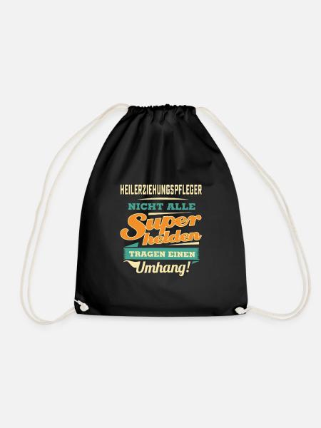 Superhelden Umhang - Heilerziehungspfleger - - Turnbeutel - Schwarz