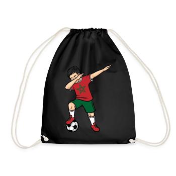 Dabbing Joueur de football garçons Maroc Football - Sac de sport léger - noir - Devant
