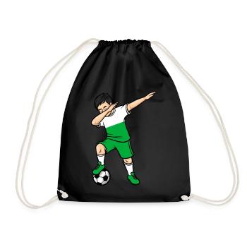 Dabbing Football Player Boys Wales Football - Drawstring Bag - black - Front