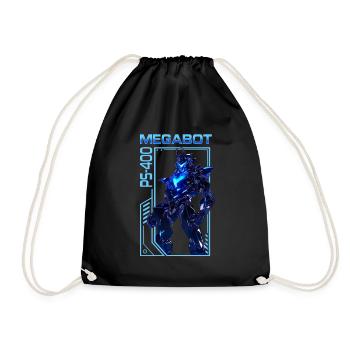 Spielkonsole MegaBot PS-400 – Anime Shirt - Turnbeutel - Schwarz - Vorne