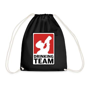 Drinking Team | Beer, BBQ, Party, Summer, Sun - Drawstring Bag - black - Front