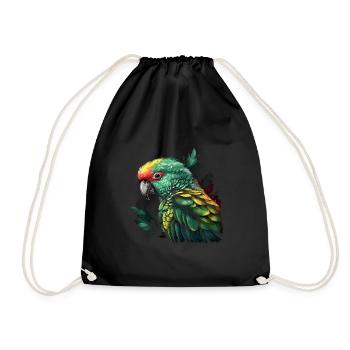 Papagei Vogel Ara Wildnis - Turnbeutel - Schwarz - Vorne