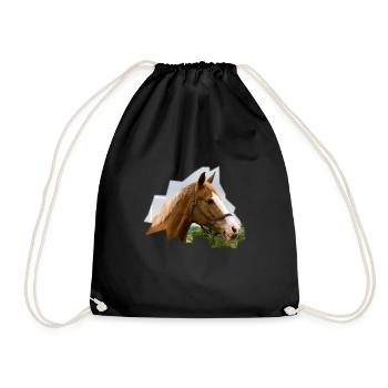 Cheval. Cheval. - Sac de sport léger - noir - Devant
