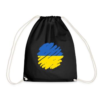 Drapeau de l’Ukraine Vintage Drapeau ukrainien d’occasion Look - Sac de sport léger - noir - Devant