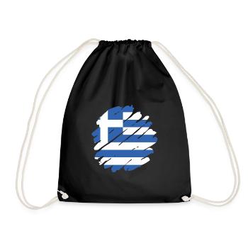 Grèce Drapeau Hellas Athènes Drapeau grec - Sac de sport léger - noir - Devant