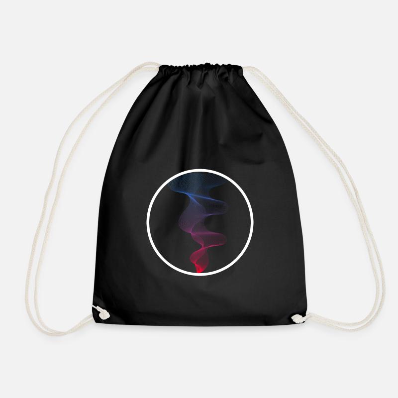 Abstract art - Drawstring Bag - black