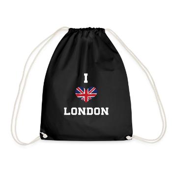 Ich liebe London - Turnbeutel - Schwarz - Vorne