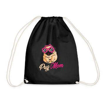 Pug Mom - Turnbeutel - Schwarz - Vorne