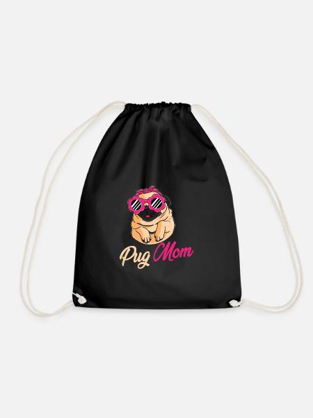 Pug Mom - Turnbeutel - Schwarz