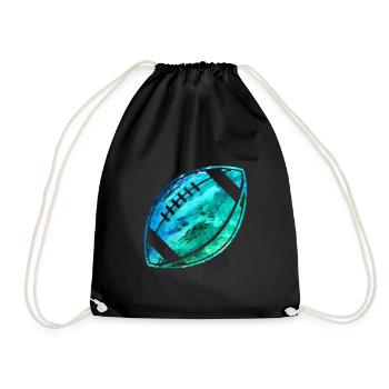 Football américain peint - Sac de sport léger - noir - Devant
