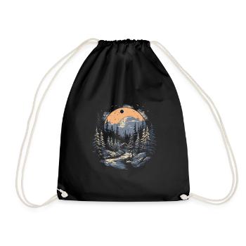 Forest, Nature, Landscape, Hats - Drawstring Bag - black - Front