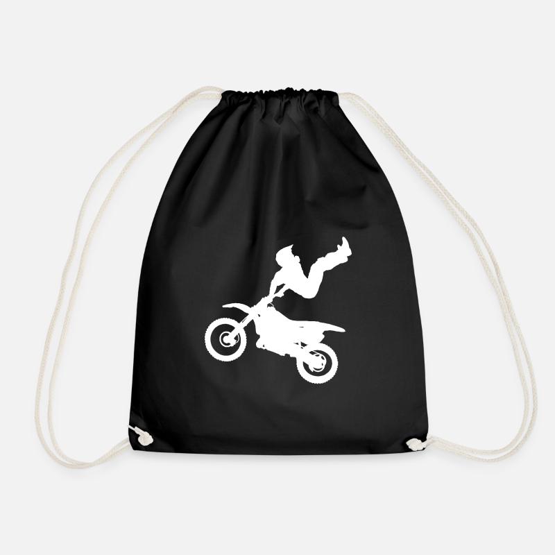 Motocross Motorrad Chopper Cruiser Biker Geschenk - Turnbeutel - Schwarz