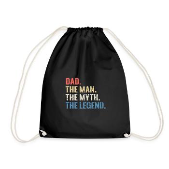 Chemise de fête des pères Papa L'Homme Le Mythe La Légende - Sac de sport léger - noir - Devant