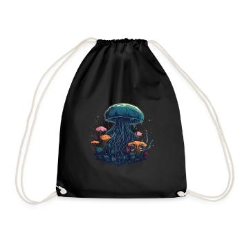 Méduses, Coraux, Mer, Océan, Vie marine, Animaux - Sac de sport léger - noir - Devant
