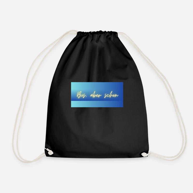 Bös, aber schön - Drawstring Bag - black