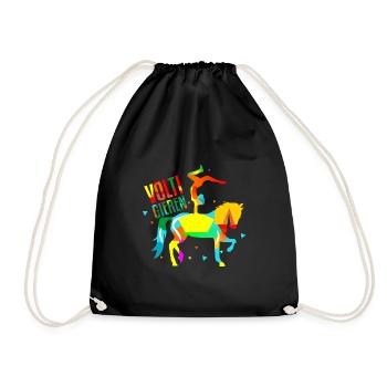 Vaulting Horse - Drawstring Bag - black - Front