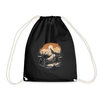 Forest, Nature, Landscape, Hats - Drawstring Bag - black - Front