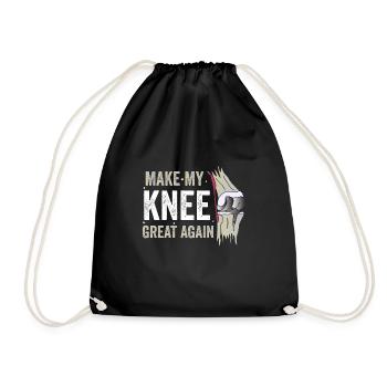 Knie-Comeback: Mach Mein Knie Wieder Großartig - Turnbeutel - Schwarz - Vorne