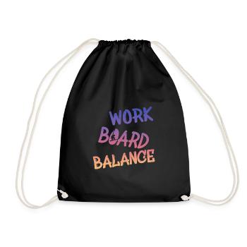 Snowboard, Work Board Balance - Turnbeutel - Schwarz - Vorne