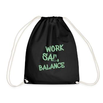 Work Sail Balance - Turnbeutel - Schwarz - Vorne