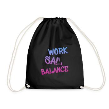 work sail balance - Turnbeutel - Schwarz - Vorne