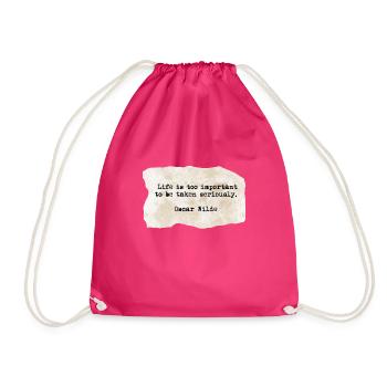 Oscar wild quote - Sac de sport léger - fuchsia - Devant