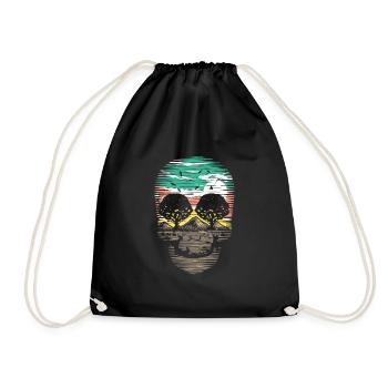 Crâne de la nature - Sac de sport léger - noir - Devant