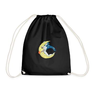 Moon witch Halloween - Drawstring Bag - black - Front