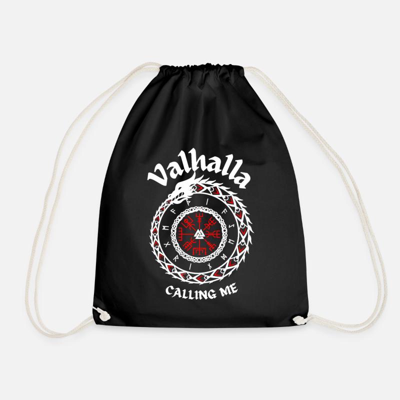 VALHALLA Calling me-VIKING SYMBOLE-WIKINGER RUNEN - Turnbeutel - Schwarz