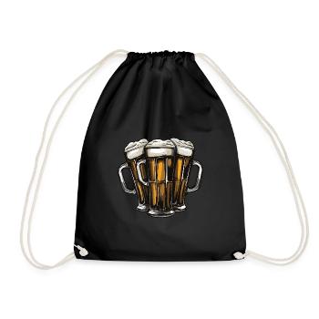 Beer Glasses - Drawstring Bag - black - Front