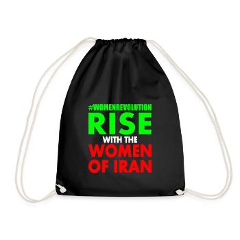 Rise with the women of iran - Sac de sport léger - noir - Devant