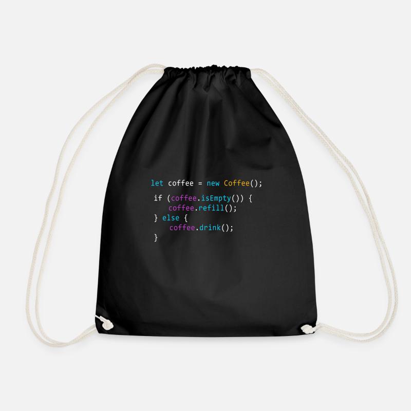Coffee coding | Gift for Geeks - Sac de sport léger - noir