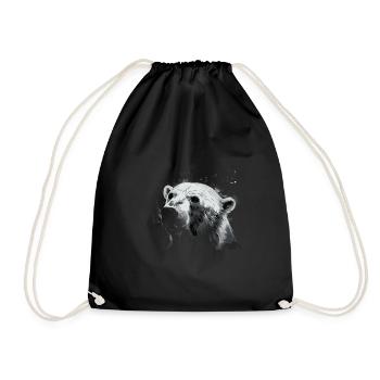 Polar Bear Polar Bear Bear - Drawstring Bag - black - Front