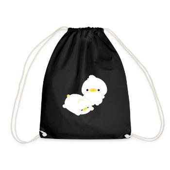Duck Couple - Drawstring Bag - black - Front