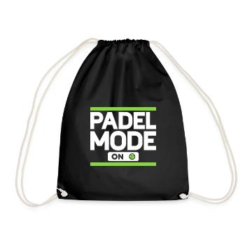 Padel Mode On Padel Player Padel Tennis - Drawstring Bag - black - Front