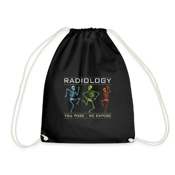Dewi Dancing Skeletons - Radiologist Design - Drawstring Bag - black - Front