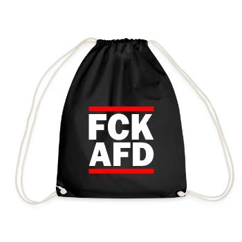Fck afd - Turnbeutel - Schwarz - Vorne