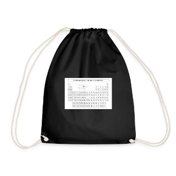 Periodic Table of Elements - Chemistry - Drawstring Bag - black - Front