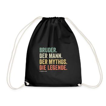 Bruder - Mann Mythos Legende Pseudo Collection - Turnbeutel - Schwarz - Vorne