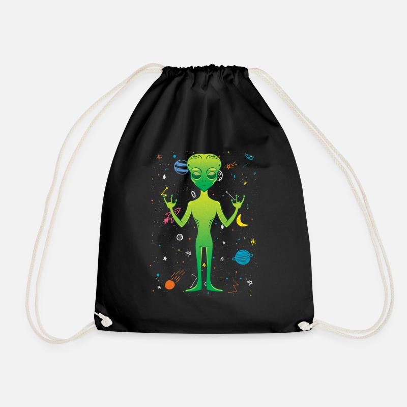 Science Fiction Außerirdische Geschenk Alien - Turnbeutel - Schwarz