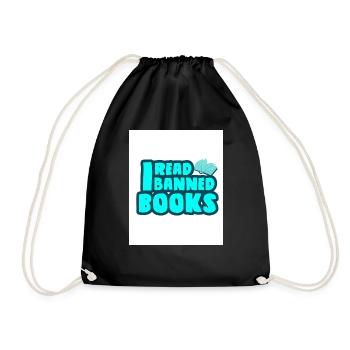 I Read Banned Books 33 - Drawstring Bag - black - Front