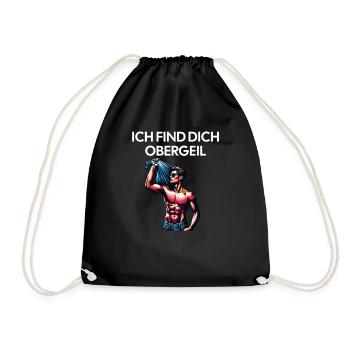 Ich find dich Obergeil Malle Party Sexy Schlager - Turnbeutel - Schwarz - Vorne