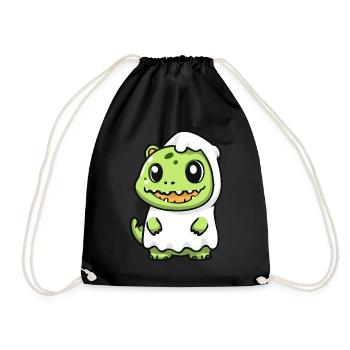 Alligator Halloween Comic Geist - Turnbeutel - Schwarz - Vorne