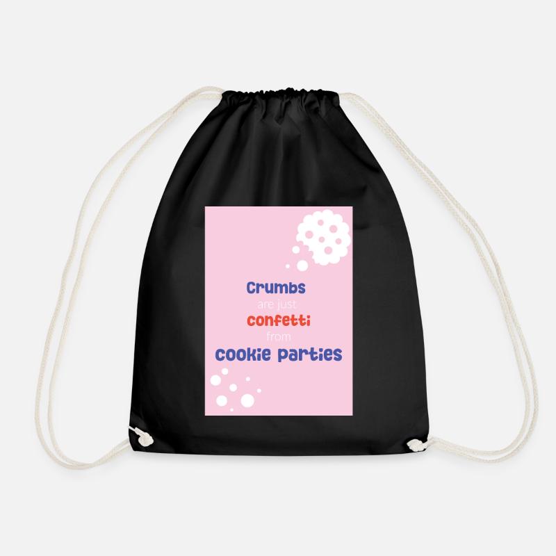 Crumb Confetti - Drawstring Bag - black