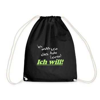 Auto Tuning Schrauber Kult Shirt, Altes Auto (25) - Turnbeutel - Schwarz - Vorne