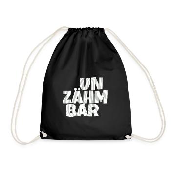 unzähmbar - Turnbeutel - Schwarz - Vorne