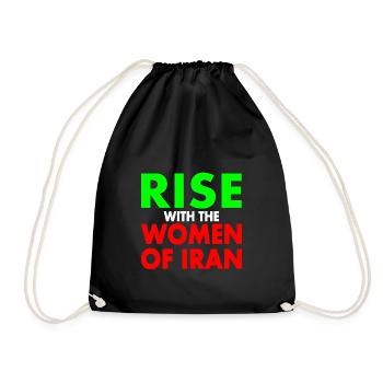 Rise with the women of iran - Sac de sport léger - noir - Devant