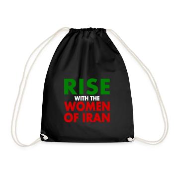 Rise with the women of iran - Sac de sport léger - noir - Devant