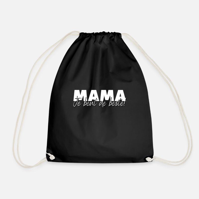 Mom, you're the best! - Drawstring Bag - black