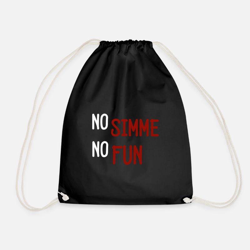 No Simme No Fun Lustiger Simson Spruch - Turnbeutel - Schwarz
